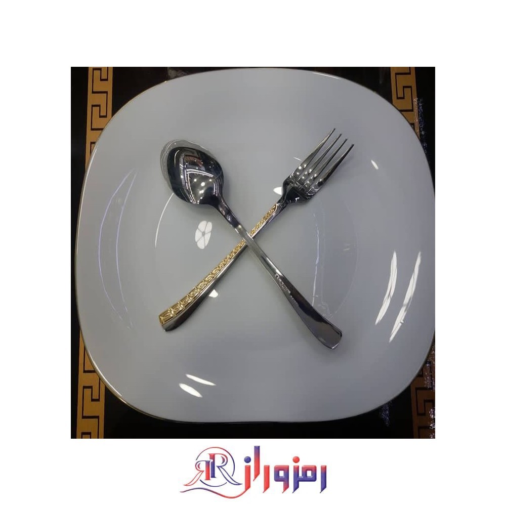 سرویس قاشق و چنگال 12 نفره 60 پارچه یونیک مدل ورساج نیمه طلایی ، خرید و قیمت سرویس قاشق و چنگال 12 نفره 60 پارچه یونیک مدل ورساج نیمه طلایی ، خوش رخ مجلسی